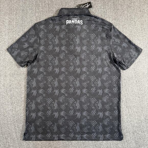 Sunday Swagger Polo Shirt Mens Medium Frisco Pandas Black Gray MLP Pickleball - Picture 2 of 12